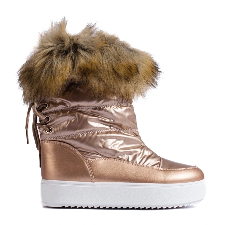 Shelovet naisten vaaleanpunaiset lumisaappaat turkisella vaaleanpunainen 2