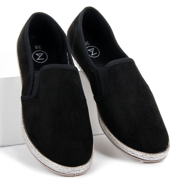 Mckeylor Suede Espadrilles Slip On musta 1