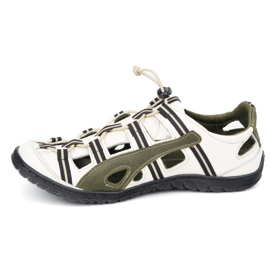 Olivier Miesten nahkainen polkupyöräkengät 262 kz valkoinen vihreällä 1