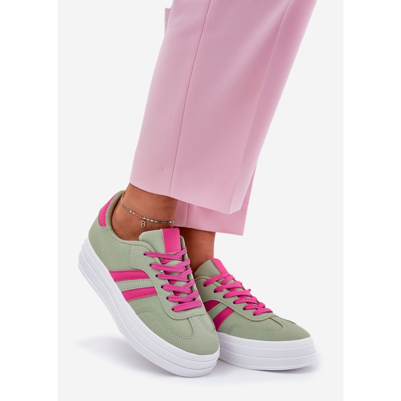 Tyylikkäät naisten lenkkarit laiturilla vihreä 1