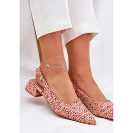 Naisten punotut sandaalit, joilla on herkät korkokentän moniväriset monivärinen 1