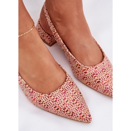 Naisten punotut sandaalit, joilla on herkät korkokentän moniväriset monivärinen 2