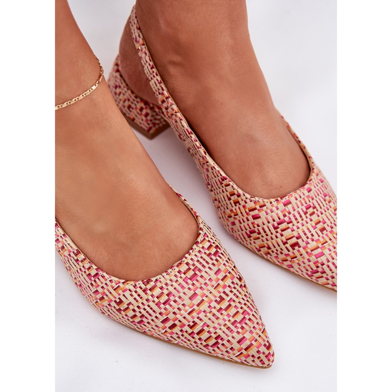 Naisten punotut sandaalit, joilla on herkät korkokentän moniväriset monivärinen 2