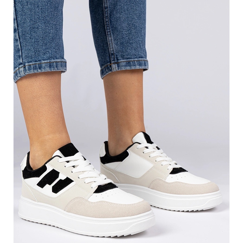 Naisten valkoiset ja valkoiset lenkkarit lenkkarit valkoinen 1