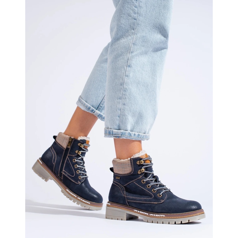 Naisten laivastonsiniset saappaat sininen 2