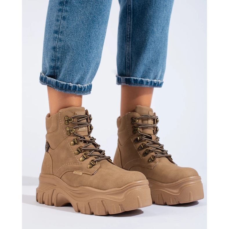 Naisten trapperit Big Star KK274366 alustalla ruskea 2