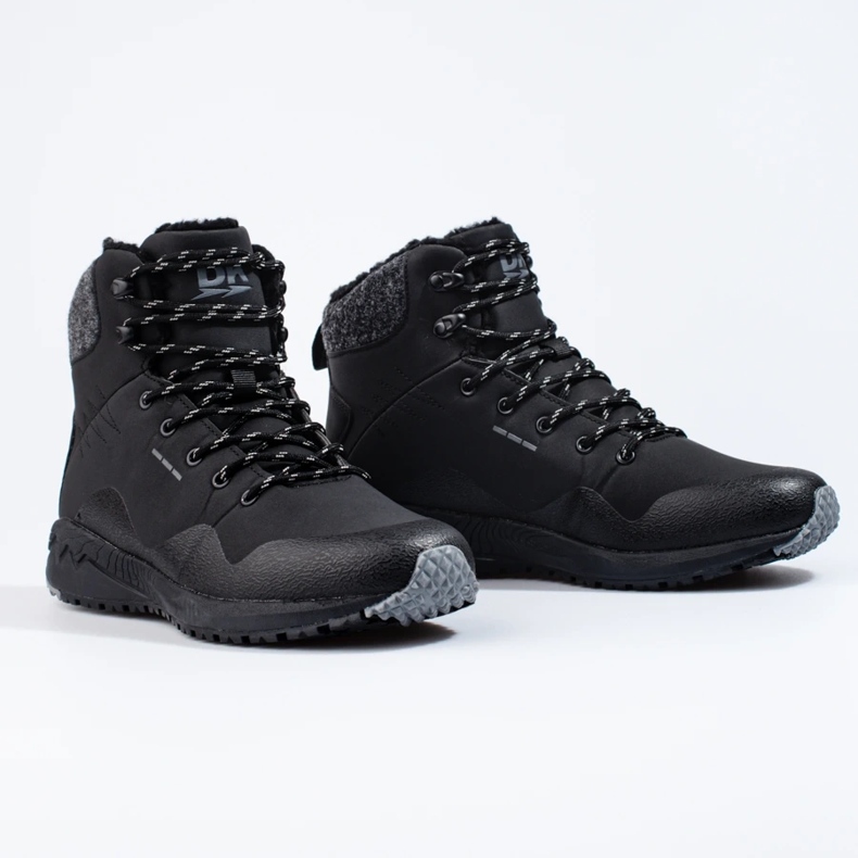 Miesten korkeat vaelluskengät Dk, eristetty musta 1