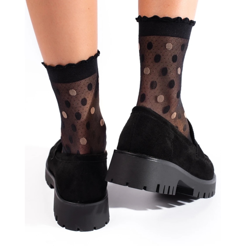 Shelovet mokkasiinit paksulla pohjalla musta 2