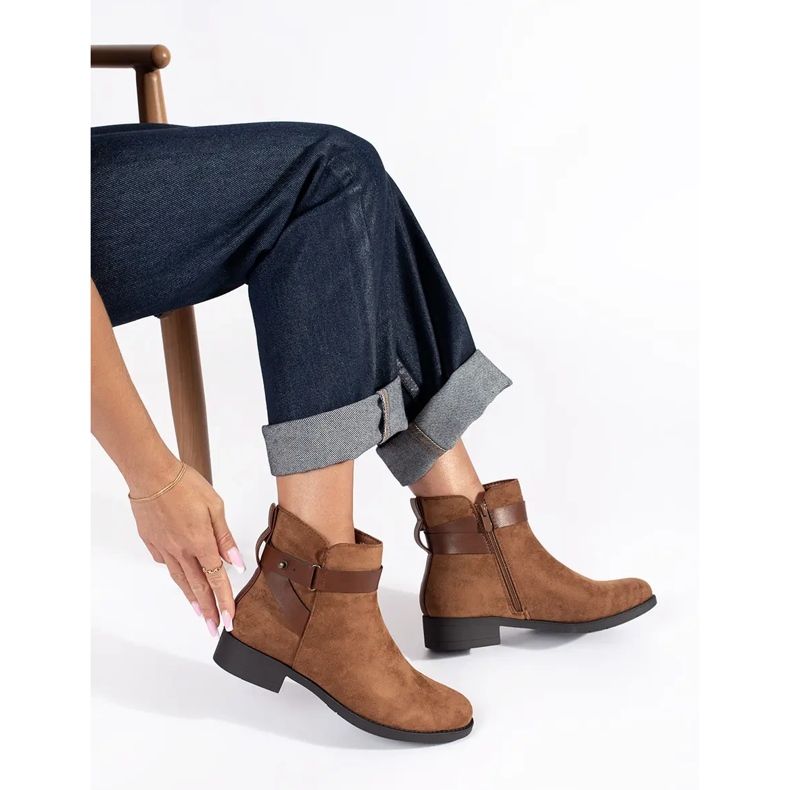 Naisten ruskeat mokkanahkanilkkurit 2