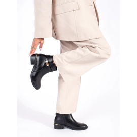 Mustat naisten nilkkurit kultaisilla elementeillä 2