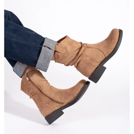 Naisten tummanbeiget mokkanahkaiset cowboysaappaat 1