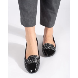 Naisten mustavalkoiset litteät ballerinakengät 2