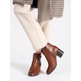 Ruskeat nahkaiset naisten nilkkurit Sergio Leonelta 1