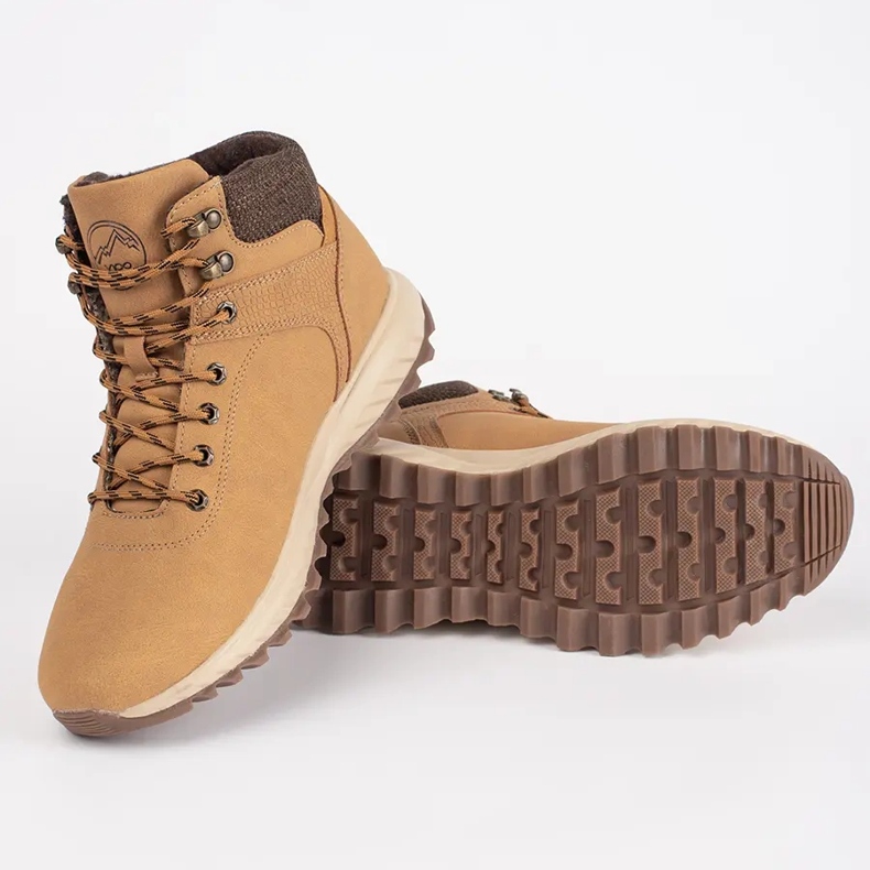 Vico Ruskeat, eristetyt miesten talvisaappaat beige 2