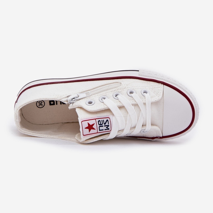 Lasten matala valkoinen pitsi -lenkkarit 1