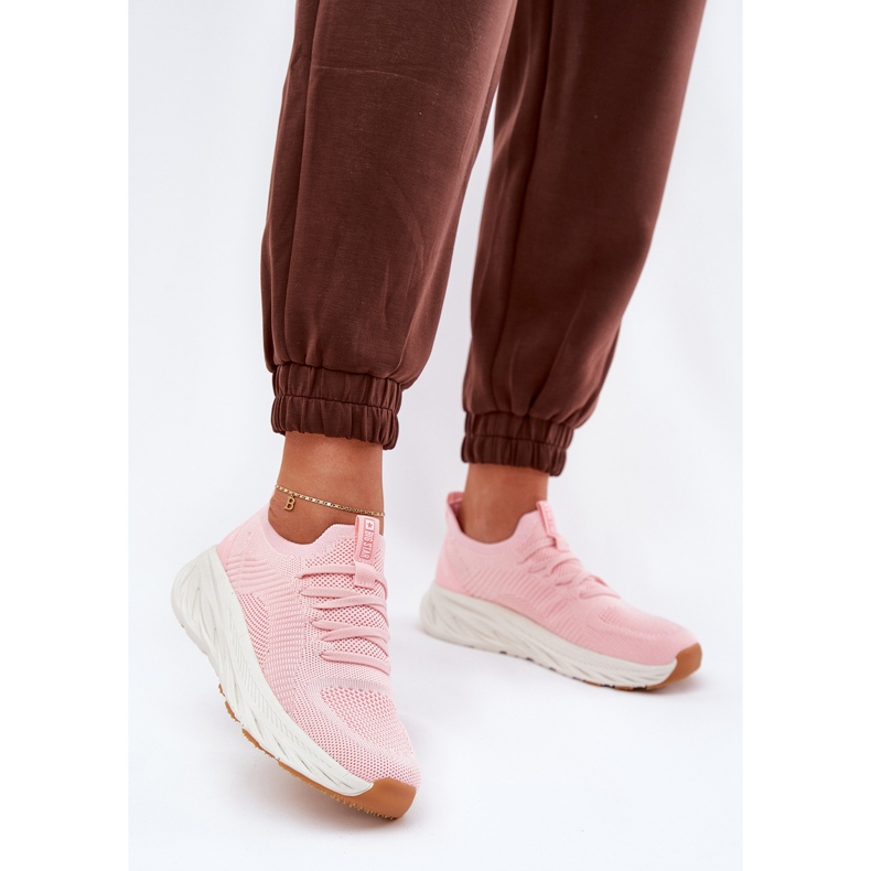 Mukavat naisten urheilukengät Big Star RR274A131 Hi-Polish Pink System vaaleanpunainen 2