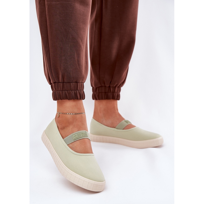 Big Star Naisten iso tähti NN274604 vaaleanvihreät lenkkarit 2