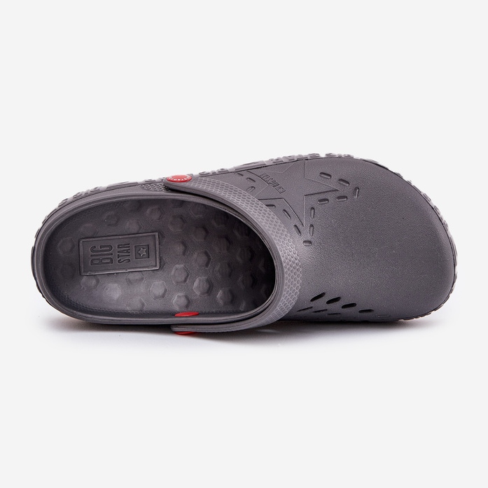Miesten kevyt flip -flops tukkeutuu Big Star II175007 harmaa 1