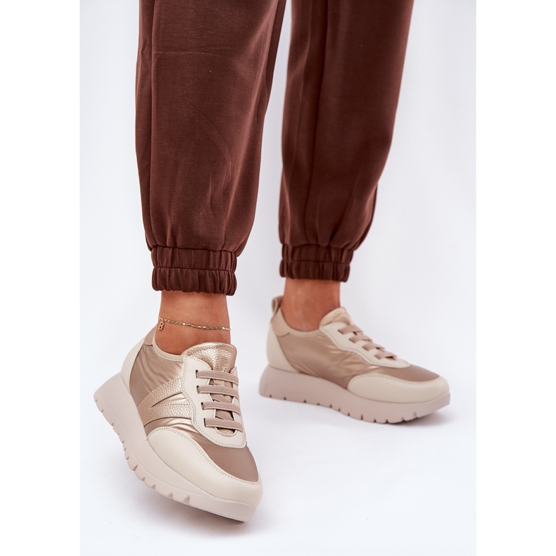 Vinceza Naisten urheilukengät Vincez -alustalla 58510 Zlotys kultainen 2