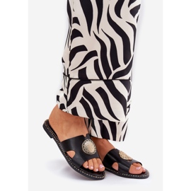 Litteät naisten flopsit koristeellisilla yksityiskohdilla mustat tarjoukset 1