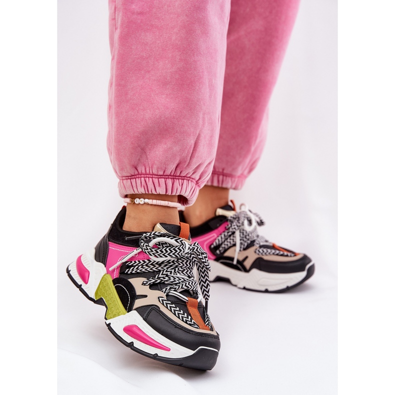 Lenkkarit Naisten urheilukengät kaksoisnauhalla musta 2