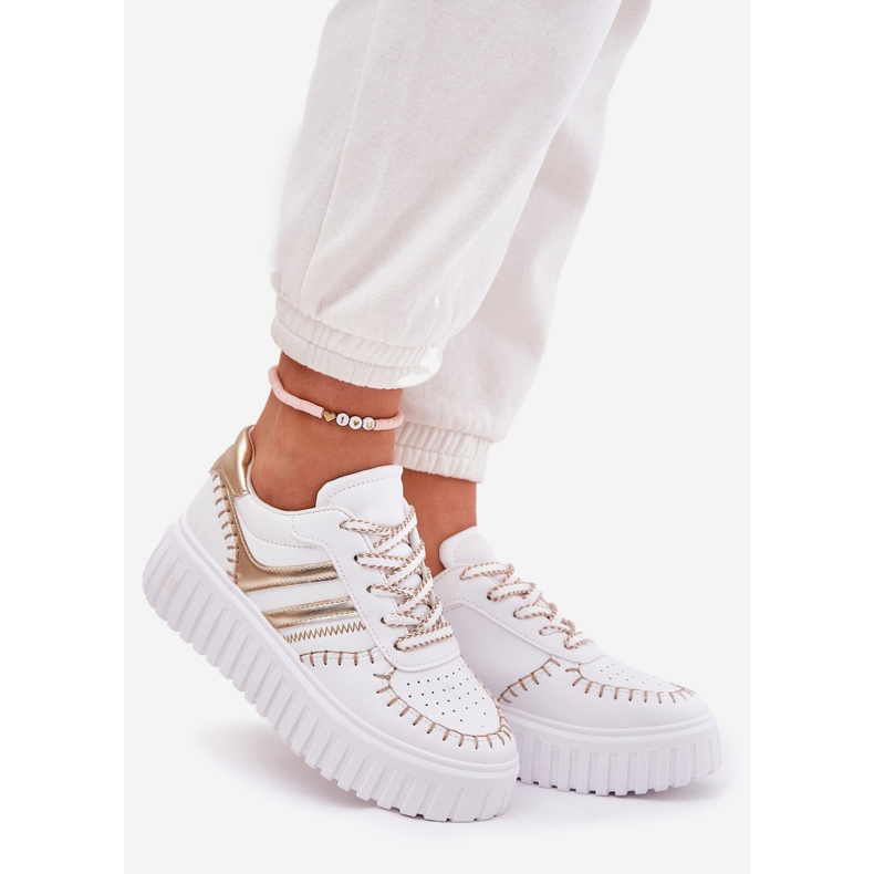 Naisten lenkkarit kultaisella alustalla kultainen 1