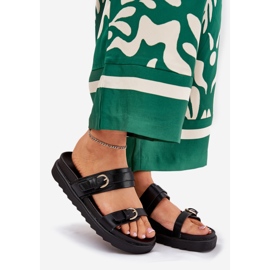 Naisten flip flops lavalla kultaiset puristimet mustat 1