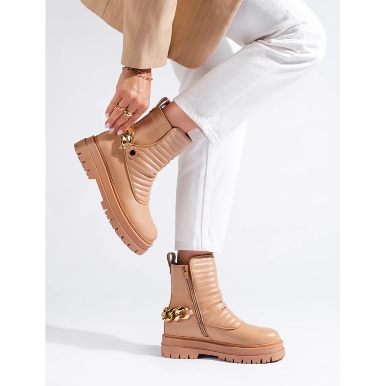 Tyylikkäät ketjulaukut beige 2