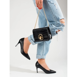 Klassiset naisten mustat Shelovet-korkokengät 2