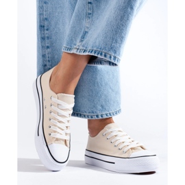 Naisten beigenväriset Shelovet-lenkkarit 2