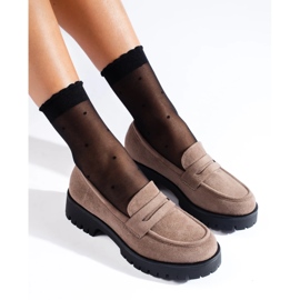 Beiget mokkanahkaat, joissa paksu Shelovet-pohja 2