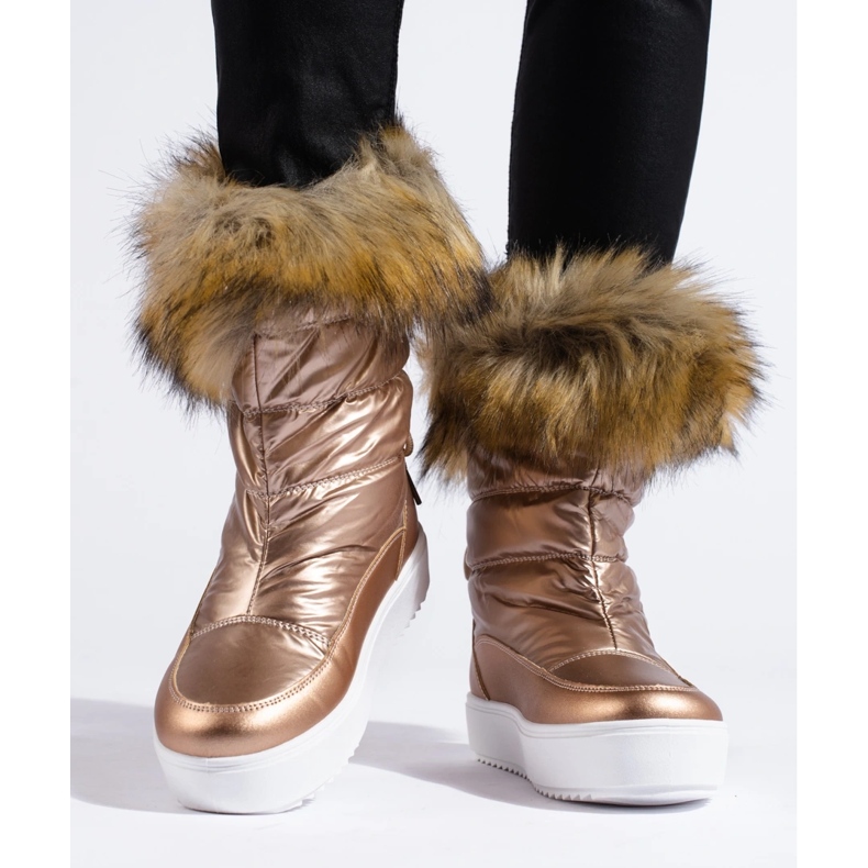 Shelovet naisten vaaleanpunaiset lumisaappaat turkisella vaaleanpunainen 1