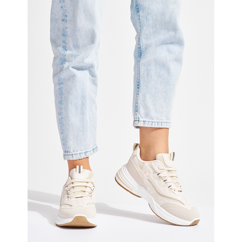 Beiget naisten urheilukengät paksulla pohjalla 1