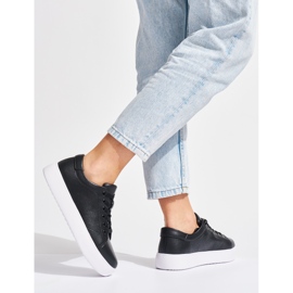 Sergio Leone Naisten mustat nahkaiset lenkkarit 1