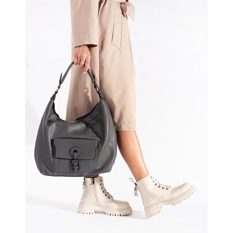 Naisten beigenväriset nahkaiset nilkkurit 2