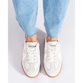 Goodin Valkoiset nahkaiset naisten tennarit valkoinen 2