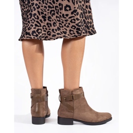 Beiget mokkanahkaiset naisten nilkkurit 2