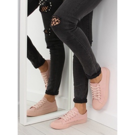 Naisten yksiväriset lenkkarit puuterivaaleanpunainen 1