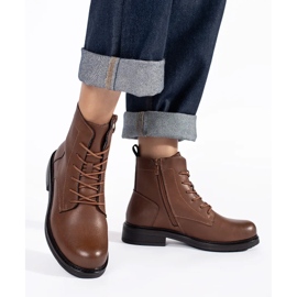 Ruskeat naisten nahkaiset nilkkurit Sergio Leonelta 1