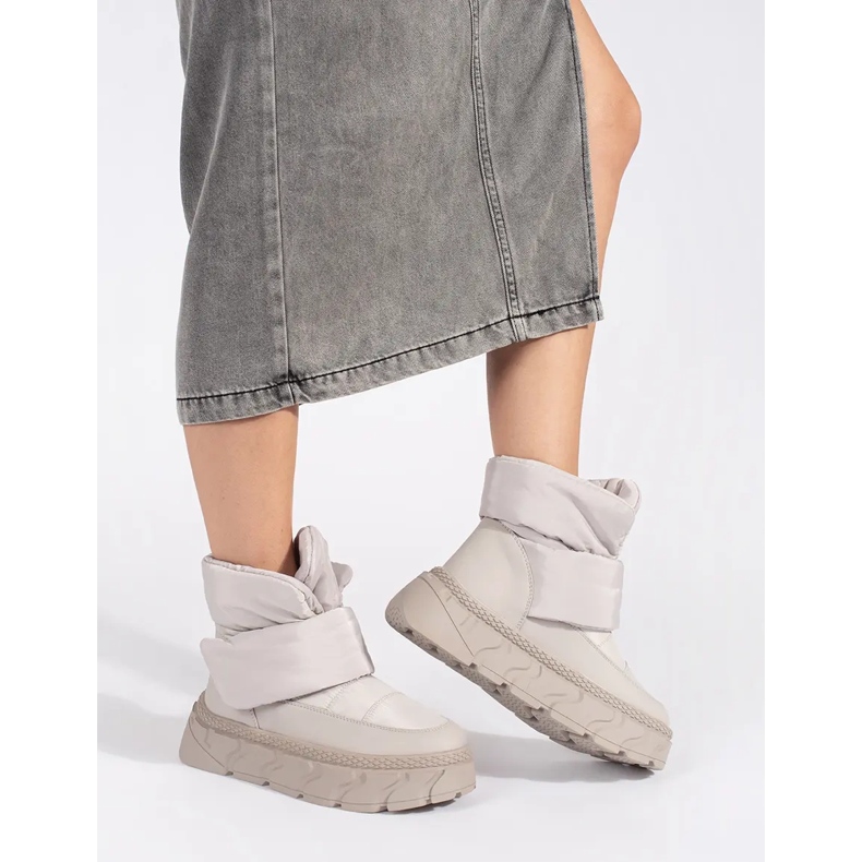 Seastar Harmaat eristetyt naisten lumisaappaat, joissa paksu pohja 1