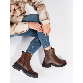 Sergio Leonen tummanruskeat nahkaiset nilkkurit paksulla pohjalla 2