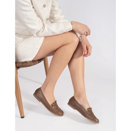 Ruskeat naisten mokasiinit, joissa on hapsut 2