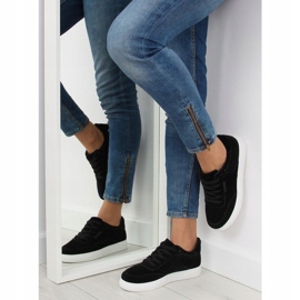 Mustat mokkanahkaiset naisten tennarit NB172 Musta valkoinen 1