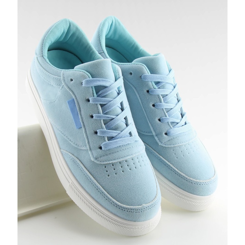 Siniset mokkanahkaiset naisten tennarit NB172 Siniset valkoinen sininen 2