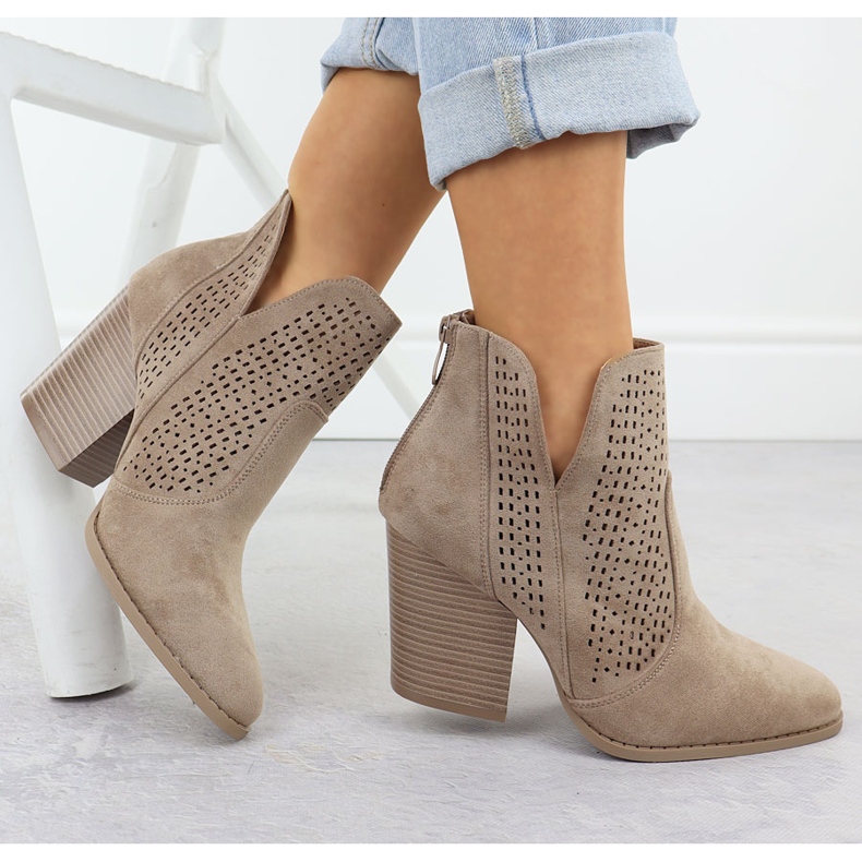 S.Barski Naisten mokkanahka saappaat S. Barski HY51-060 beige 1