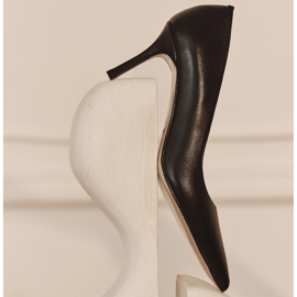 Marco Shoes Tyylikkäät korkkarit pehmeästä nahasta musta 2