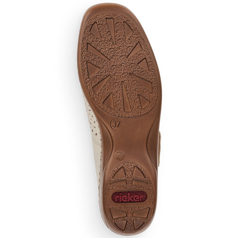 Naisten nahkakengät tarranauhalla beige Rieker 41399-14 2
