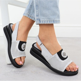 Jezzi Naisten sandaalit lavalla, jossa on kumi hopea Jeszi RMR2267-2 1