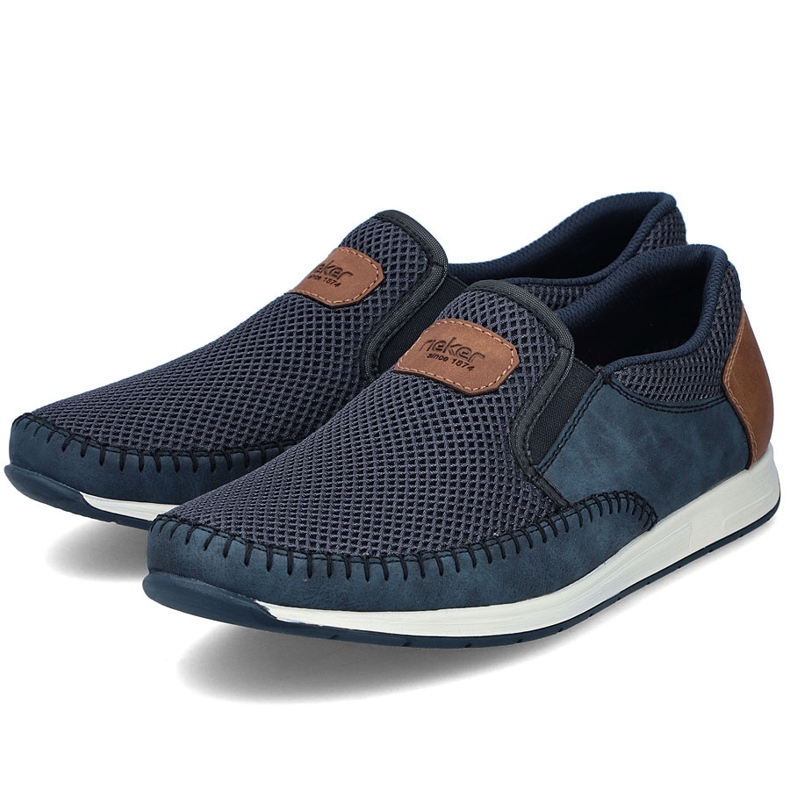 Miesten kengät Mukavat laivaston leipät Rieker 11954-14 sininen 2