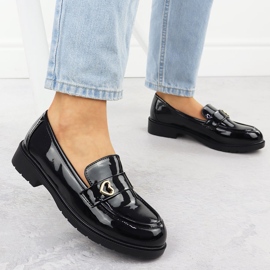 S.Barski Mokkasiinit naisten lakatut kengät Black S. Barski Hy51-379 musta 2